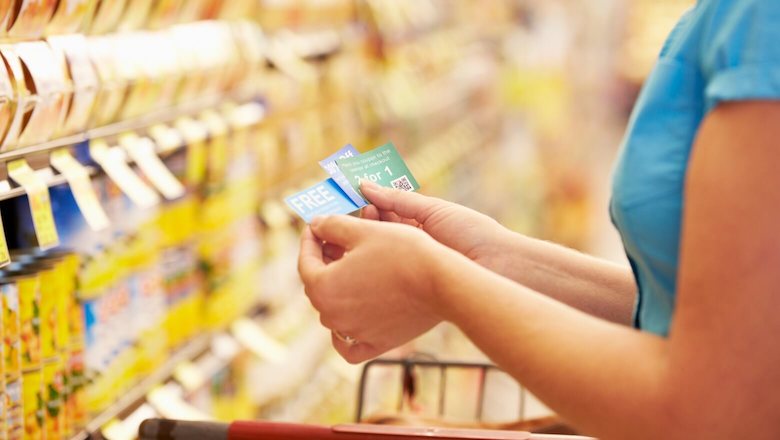 Happy shopper with bags
